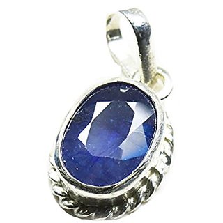                      CEYLONMINE Natural blue sapphire stone 8.5 Ratti gemstone pendant for unisex Precious stone neelam(shanipriya) pendant                                              