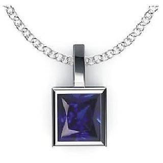                       CEYLONMINE 8.5 carat Blue sapphire/neelma stone sterling designer pendant for women  girls lab certified neelam(sapphire) pendant                                              