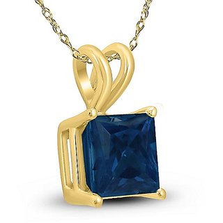                       CEYLONMINE IGL blue sapphire/neelam stone 5.27 carat gold plated pendant Unheated  good quality gemstone neelam/shnipriya stone pendant for Unisex                                              