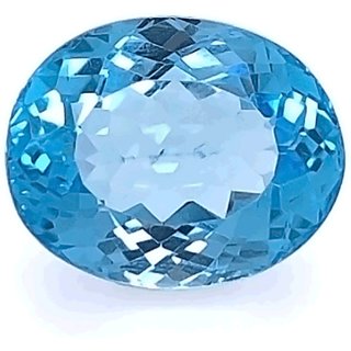                       8.25 ratti Blue Topaz gemstone natural  lab certified topaz stone for astrological purpose                                              