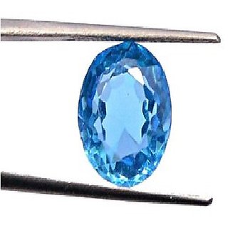                       Ceylonmine 7.25 ratti Blue Topaz stone original  semi-precious stone blue topaz for astrological purpose                                              