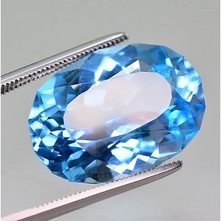                       Blue  Topaz stone original  unheated gemstone 6.25 ratti topaz gemstone for unisex by Ceylonmine                                              