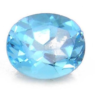                       Blue Blue Topaz stone original  unheated gemstone 6.25 ratti topaz gemstone for unisex by Ceylonmine                                              