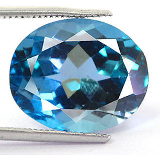                       Blue Blue Topaz stone original  unheated gemstone 6.25 ratti topaz gemstone for unisex by Ceylonmine                                              
