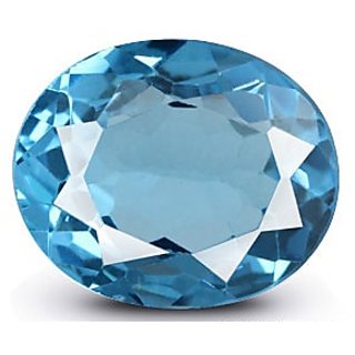                      8.25 ratti Blue Topaz gemstone natural  lab certified topaz stone for astrological purpose                                              