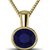 CEYLONMINE 7.5 ratti blue sapphire Gold plated pendant Unheated  untreated stone neelam pendant for unisex