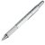 DY  6 in 1 Multifunction Tech Tool Pen with Ruler, Level Gauge, Black Ballpoint Pen, Stylus and Screw Driver (Silver)