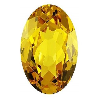                       CEYLONMINE 6.25 ratti topaz stone natural & certified gemstone yellow topaz for men & women                                              