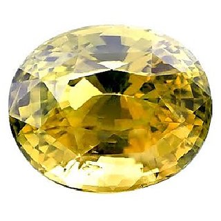                       CEYLONMINE 7.25 ratti yellow Topaz gemstone unheated & lab certified stone Topaz for unisex                                              