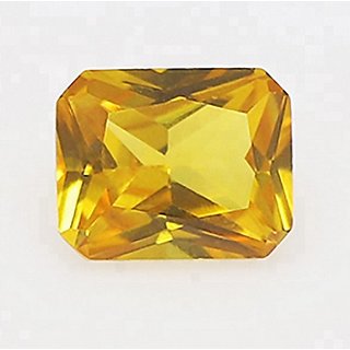                       CEYLONMINE yellow topaz 8.25 ratti original & certified gemstone Topaz semi precious for unisex                                              