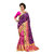 XAYA Clothings Women's Banarasi Silk Pink and Violet Colored Saree with Blouse Piece (PRS066-4)
