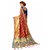 XAYA Clothings Women's Banarasi Silk Blue and Red Colored Saree with Blouse Piece (PRS071-2)