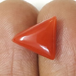                       Ceylonmine 9.25  ratti Red coral munga gemstone original  natural Red coral stone for unisex                                              