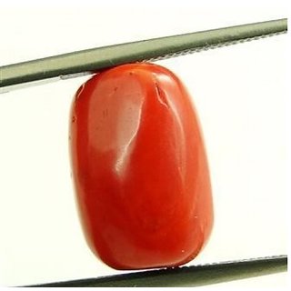                       Ceylonmine 9.25  ratti Red coral munga gemstone original & natural Red coral stone for unisex                                              
