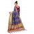 XAYA Clothings Women's Banarasi Silk Pink and Blue Colored Saree with Blouse Piece (PRS073-3)