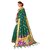 XAYA Clothings Women's Banarasi Silk Sea Green Colored Saree with Blouse Piece (PRS075-4)