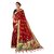 XAYA Clothings Women's Banarasi Silk Scarlet Red Colored Saree with Blouse Piece (PRS075-5)
