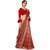 XAYA Clothings Women's Banarasi Silk Scarlet Red Colored Saree with Blouse Piece (PRS078-6)