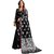 XAYA Clothings Women's Banarasi Silk Shiny Black Colored Saree with Blouse Piece (PRS081-2)