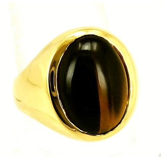                      Original & natural Stone Tiger's eye 5.75 carat stone gold plated adjustable  ring for women & unisex By CEYLONMINE                                              