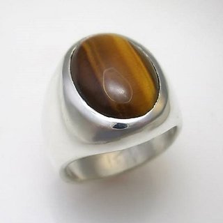 CEYLONMINE-  Precious 5.00 Carat Original Certified Tiger Stone Tiger's Eye Adjustable Pure 9.25 silver  Ring Lab Certified & effective stone ring for unisex