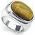 CEYLONMINE- Natural Tiger's eye stone sterling silver ring 5 ratti(4.6 carat) tiger's stone ring for unisex