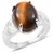 CEYLONMINE-original tiger's eye silver ring for women & men lab certified 6.5 carat gemstone ring for astrological purpose