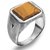 CEYLONMINE- Natural Tiger's eye stone sterling silver ring 5 ratti(4.6 carat) tiger's stone ring for unisex