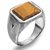 CEYLONMINE- 6.25 ratti (6.00 ct.) stone tiger's eye  silver  ring astrological & effective stone ring for unisex