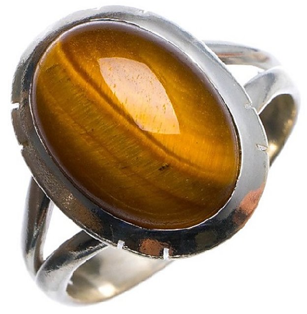 Tiger's Eye and Sterling Silver Single Stone Ring - Dramatic Beauty | NOVICA