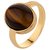 CEYLONMINE- tiger's eye 7.5 ratti stone gemstone gold plated adjustable ring (anguthi) Good quality stone ring for unisex