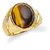 7.25 carat natural semi- precious stone tiger's eye gold plated ring(panchdhatu ring) Original stone ring for unisex BY CEYLONMINE