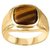 CEYLONMINE-  Precious 7.25 carat  Original Certified Tiger Stone Tiger's Eye Adjustable gold plated Ring Lab Certified  effective stone ring for unisex