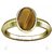 CEYLONMINE- tiger's eye 7.25 ct. stone gemstone gold plated adjustable ring (anguthi) Good quality stone ring for unisex