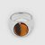 CEYLONMINE- tiger's eye 7.50 ratti stone gemstone pure silver adjustable ring (anguthi) Good quality stone ring for unisex