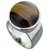7.00 ratti stone tiger's eye silver adjustable ring origiinal & natural stone tiger's eye stylish ring for astrological purpose By CEYLONMINE
