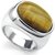 CEYLONMINE- Natural Tiger's eye stone sterling silver ring 7.25 ratti tiger's stone ring for unisex