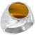 CEYLONMINE- Lab Certified 100% Natural Tiger's Eye Adjustable Silver Ring 9.50 Ratti Original Precious Gemstone Unheated and Untreated Rashi Ratna Free Size Ring Men and Women