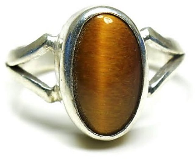 Natural 8*10MM Tiger's Eye Stone Finger Ring Fashion Jewelry Rings for  Women Gift 925