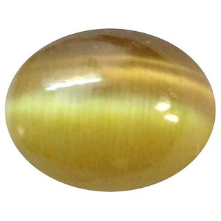 Parushi Gems 3.5 Ratti Natural Cat's Eye Oval Cut Faceted Gemstone Cat's Eye Original Certified Gemstone for Unisex