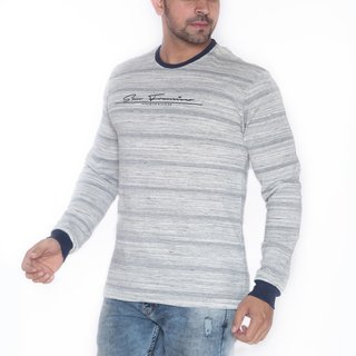 Mens Round Neck Regular Fit Denim Colour T Shirt