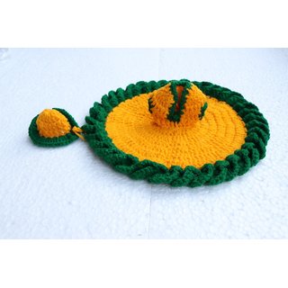Buy Radhe Sham Woolen Krishna Ladoo Gopal Cap Bed Dress Lotus