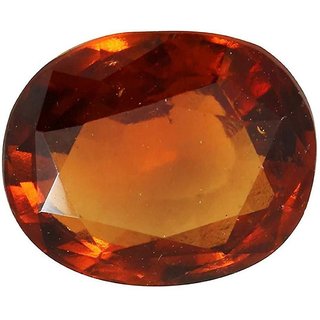 Parushi Gems 3.75 Ratti Natural Gomed Oval Cut Faceted Gemstone Hessonite Garnet Original Certified January Birthstone For Unisex