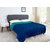 I Wish Microfibre Reversible 250 Gsm Winter Comforter Blanket Quilt Lightweight Duvet (Teal/Dark Blue, Queen)