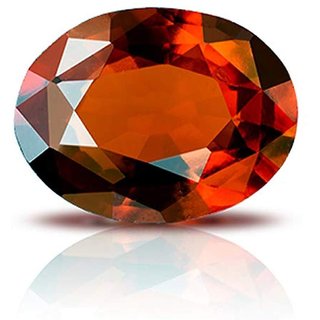 Parushi Gems 3 Ratti Natural Gomed Oval Cut Faceted Gemstone Hessonite Garnet Original Certified January Birthstone For Unisex