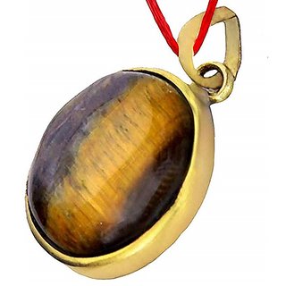 Ceylonmine-Original Tiger's Eye Gold Plated Pendant For Women & Men Lab Certified 6.5 Carat Gemstone Pendant For Astrological Purpose Ceylonmine-Original Tiger's Eye Gold Plated Pendant For Women & Men Lab Certified 6.5 Carat Gemstone Pendant For Astrological Purpose
