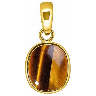 Ceylonmine- Tiger's Eye 5.5 Ratti Stone Gemstone Gold Plated Adjustable Pendant (Locket) Good Quality Stone Pendant For Unisex Ceylonmine- Tiger's Eye 5.5 Ratti Stone Gemstone Gold Plated Adjustable Pendant (Locket) Good Quality Stone Pendant For Unisex