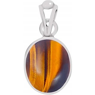 Ceylonmine- Lab Certified 100% Natural Tiger's Eye Adjustable Silver Pendant 6.25 Ratti Original Precious Gemstone Unheated And Untreated Rashi Ratna Pendant Men And Women Ceylonmine- Lab Certified 100% Natural Tiger's Eye Adjustable Silver Pendant 6.25 Ratti Original Precious Gemstone Unheated And Untreated Rashi Ratna Pendant Men And Women