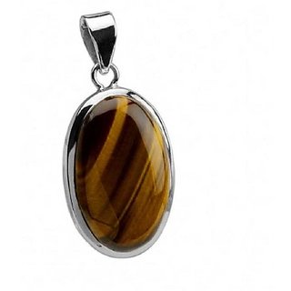 4.25 Ratti Stone Tiger's Eye Silver Adjustable Pendant Original Natural Stone Tiger's Eye Stylish Pendant For Astrological Purpose By Ceylonmine 4.25 Ratti Stone Tiger's Eye Silver Adjustable Pendant Original Natural Stone Tiger's Eye Stylish Pendant For Astrological Purpose By Ceylonmine