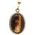 Ceylonmine- 5.5 Carat(6 Ratti) Stone Tiger's Eye Pendant Unheated & Certified Stone Tiger's Eye Gold Plated Pendant For Unisex